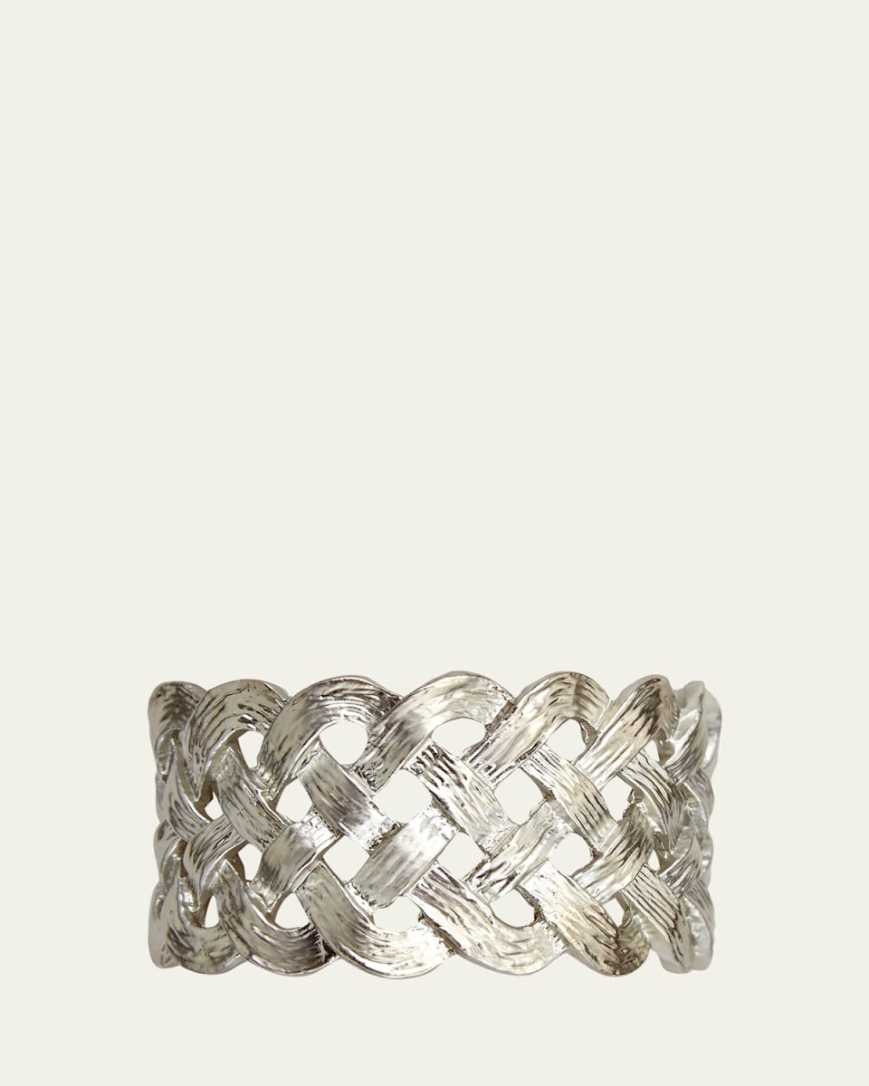 Platinum Braid Napkin Rings Jewels, Set of 4